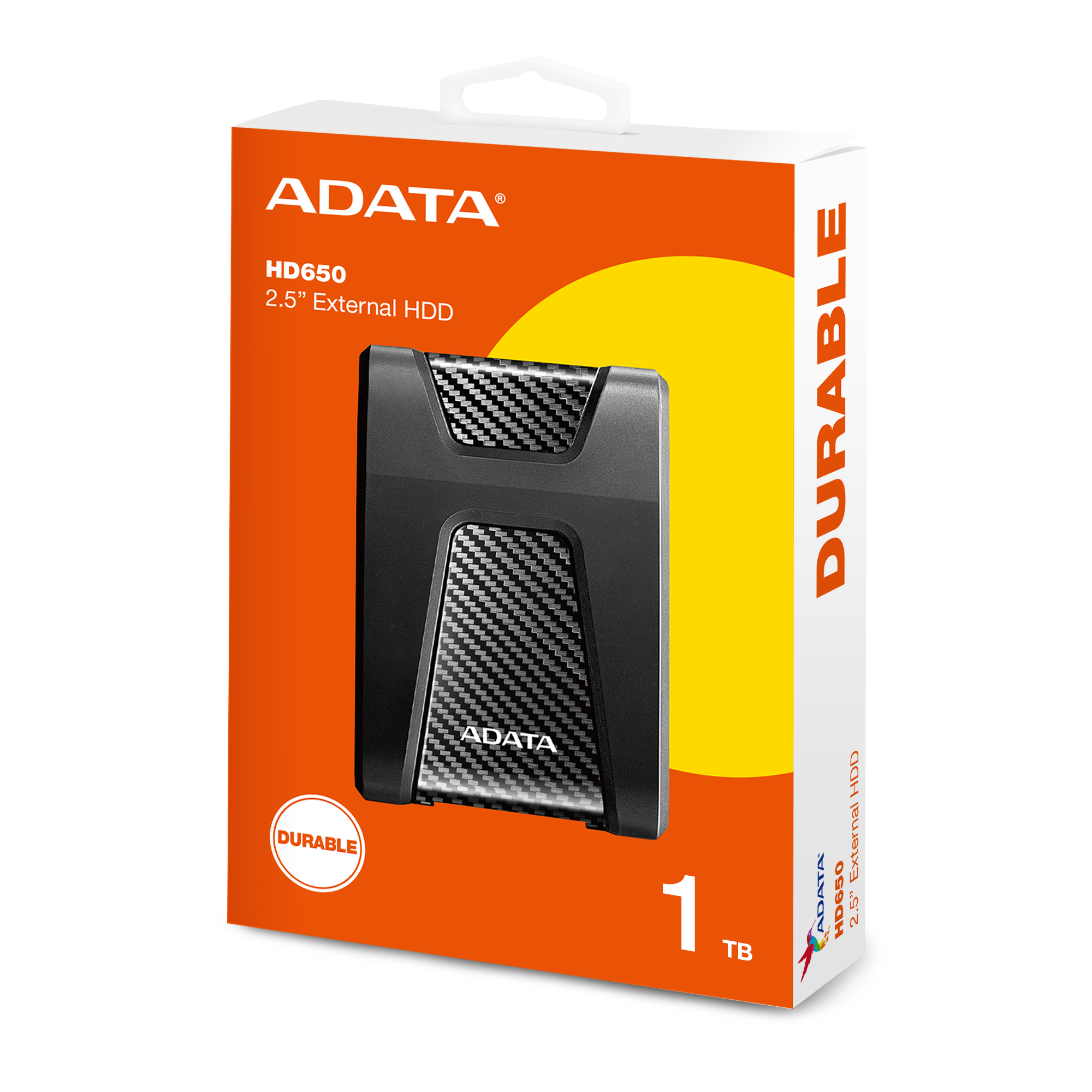 هارد دیسک اکسترنال یک ترابایت ای دیتا مدل HD650 مشکی با پک