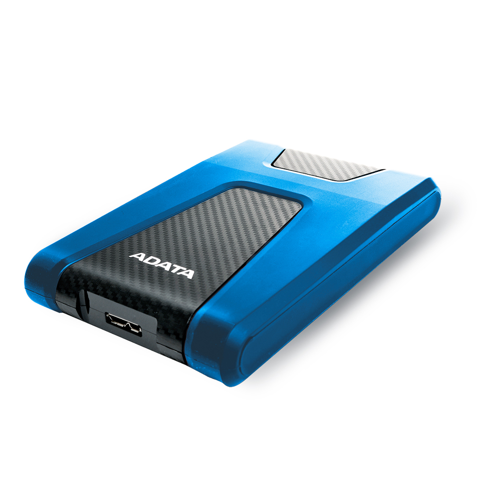 هارد دیسک اکسترنال یک ترابایت ای دیتا مدل HD650 آبی خوابیده
