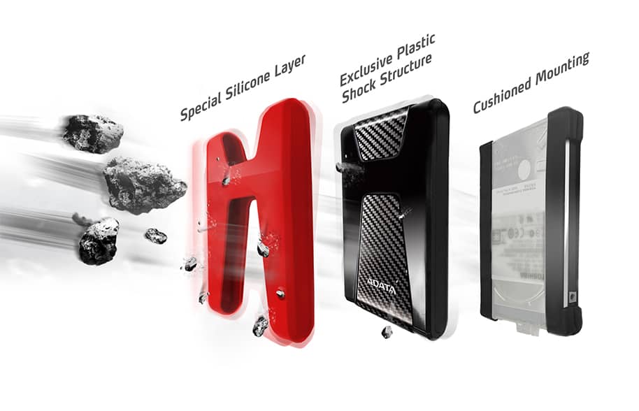 هارد دیسک اکسترنال یک ترابایت ای دیتا مدل HD650 گالری کاور