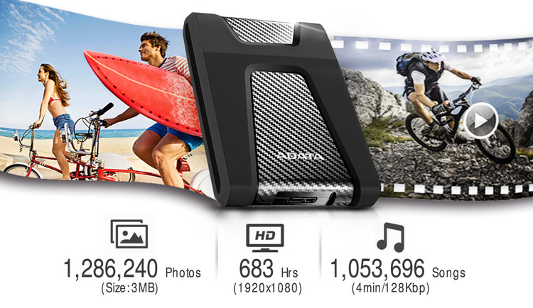 هارد دیسک اکسترنال یک ترابایت ای دیتا مدل HD650 ظرفیت ذخیره فیلم و عکس