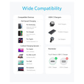 کابل USB-C به USB-C انکر مدل A8753H11 طول 1.8 متر جدول سازگاری