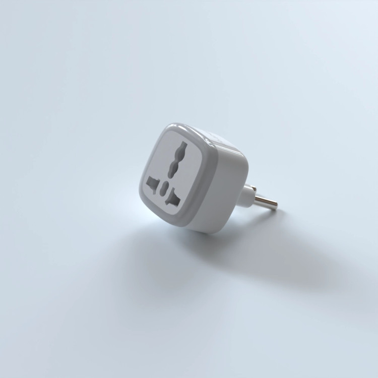 تبدیل دوشاخه برق هادرون مدل A10 سفید یک