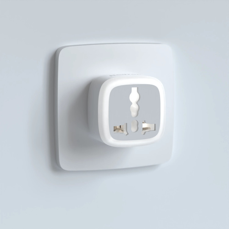 تبدیل دوشاخه برق هادرون مدل A10 سفید سه