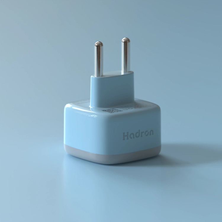 تبدیل دوشاخه برق هادرون مدل A10 آبی 2