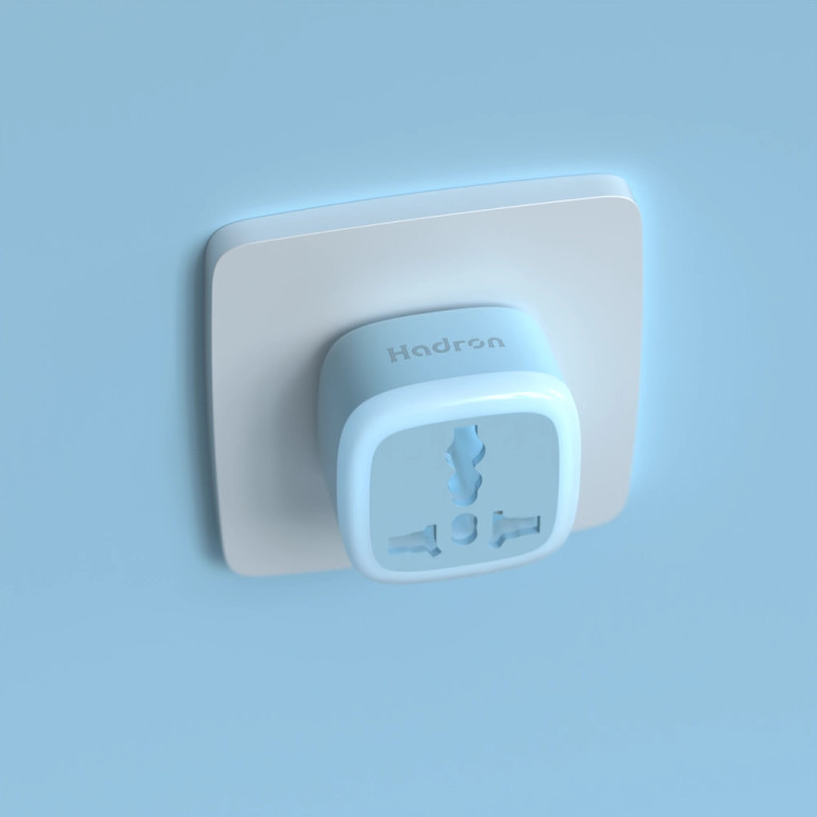 تبدیل دوشاخه برق هادرون مدل A10 آبی 3