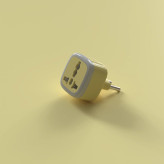 تبدیل دوشاخه برق هادرون مدل A10 زرد 1