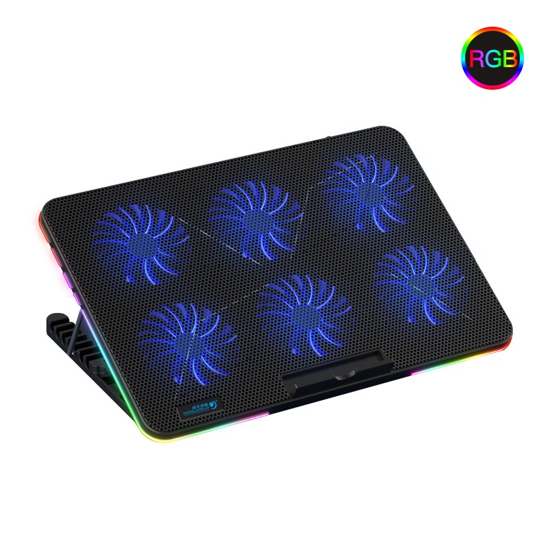 پایه خنک کننده لپ تاپ کول‌ کلد مدل F5 RGB نور آبی