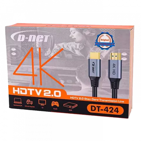 کابل HDMI دی نت مدل DT-424 4K طول 1.5 متر پک