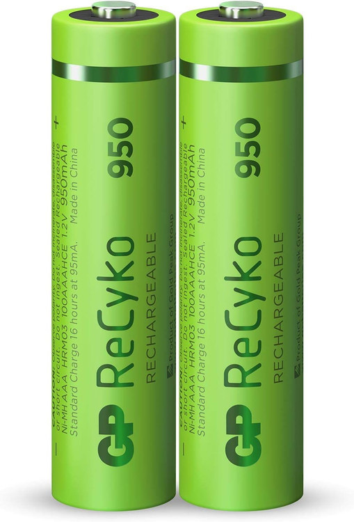 باتری نیم قلم شارژی جی پی مدل ReCyko Rechargeable 950mAh بسته دو عددی بدون پک