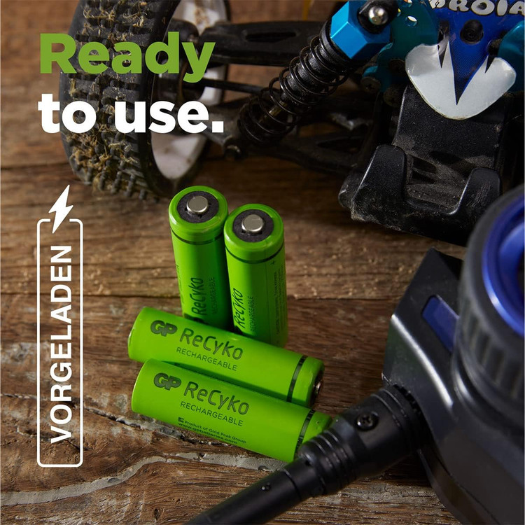 باتری نیم قلم شارژی جی پی مدل ReCyko Rechargeable 950mAh بسته دو عددی چهرتایی