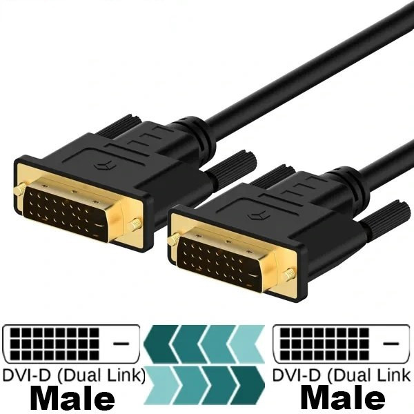 کابل DVI دی نت مدل DVI-D Dual Link به طول 1.5 متر دوسر با مشخصات
