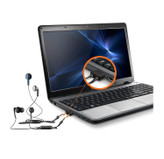 تبدیل ۱ به ۲ جک ۳.۵ میلی متری AUX وصل به لپ تاپ