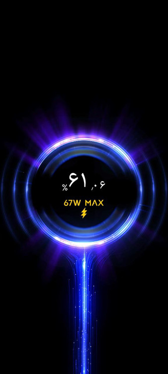 کابل شارژ 67 وات شیامی طول یک متر روی گوشی