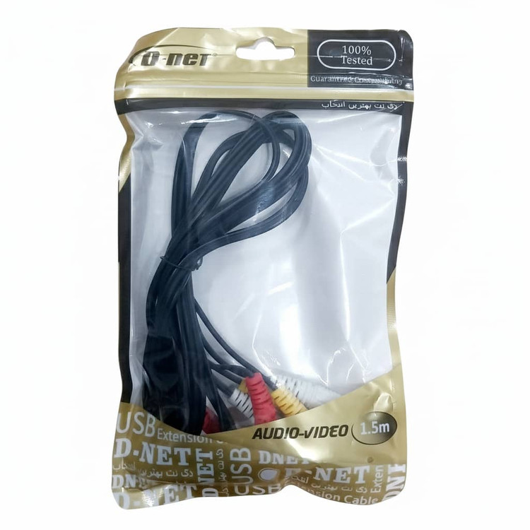 کابل 3RCA به 3RCA دی نت طول 1.5 متر با پک