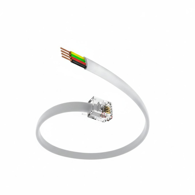 کابل تلفن دو زوج دوسر سوکت 2 متری تعداد رشته