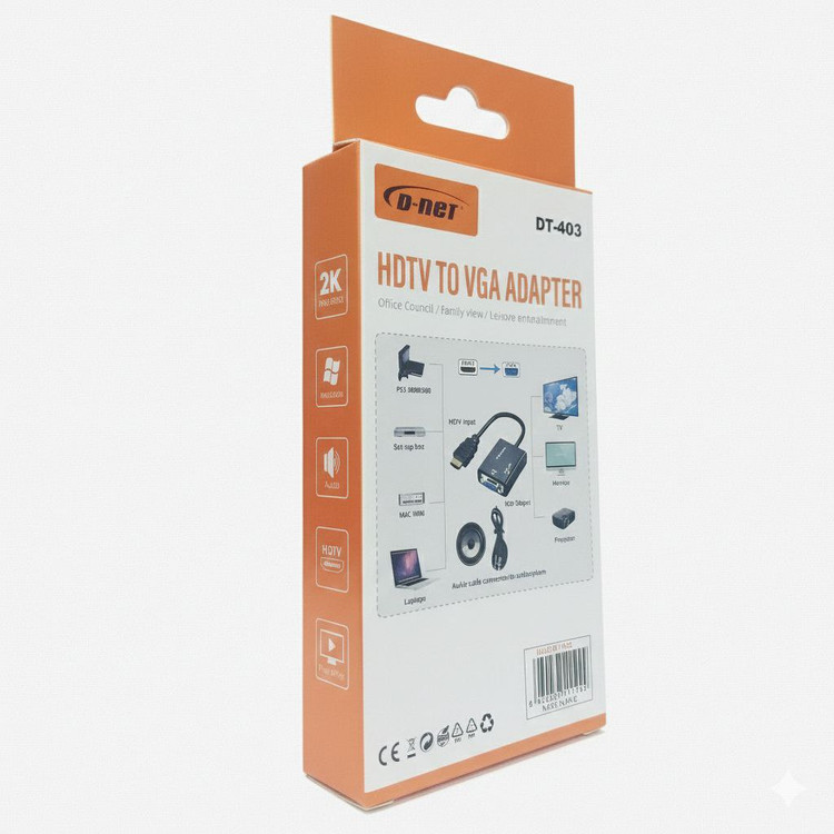 تبدیل HDMI به VGA دی نت مدل DT-403 پک پشت