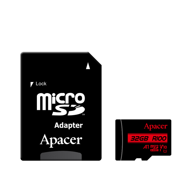کارت حافظه اپیسر ظرفیت 32 گیگابایت همراه آداپتور مدل Apacer microSDXC/SDHC UHS-I U1 A1 W/1 fh آداپتور
