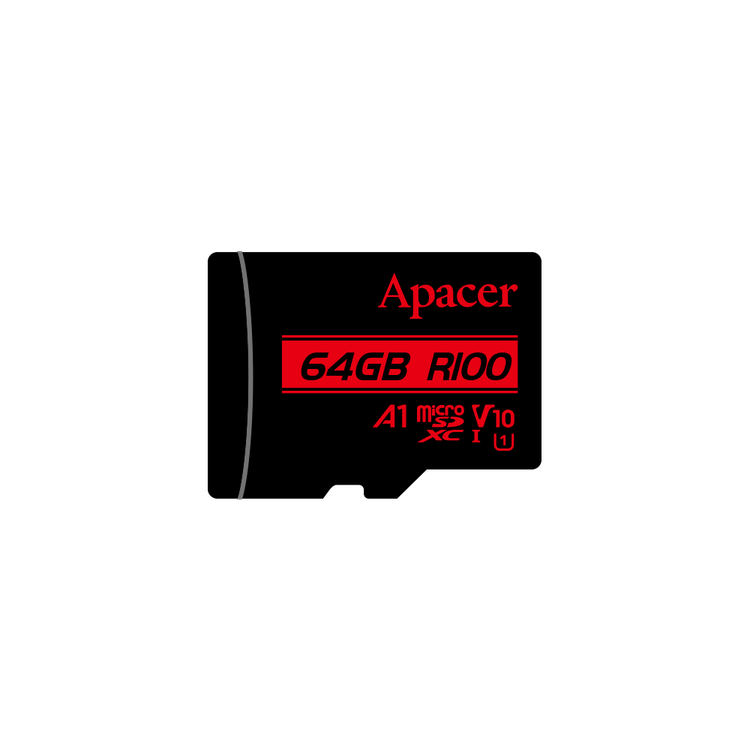 کارت حافظه اپیسر ظرفیت 64 گیگابایت همراه آداپتور مدل Apacer microSDXC/SDHC UHS-I U1 A1 W/1 بدون خشاب