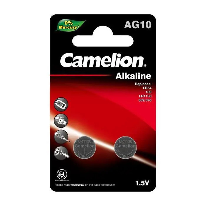 باتری آلکالاین کملیون AG10-PB2-Free HG بسته 2 عددی با پک