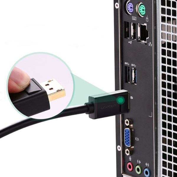 تبدیل دیسپلی پورت به VGA دی نت DT-408 اتصال یه کیس