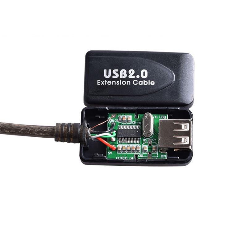 کابل افزایش طول USB 2.0 برددار دی نت DT-461 طول 15 متر چیپ