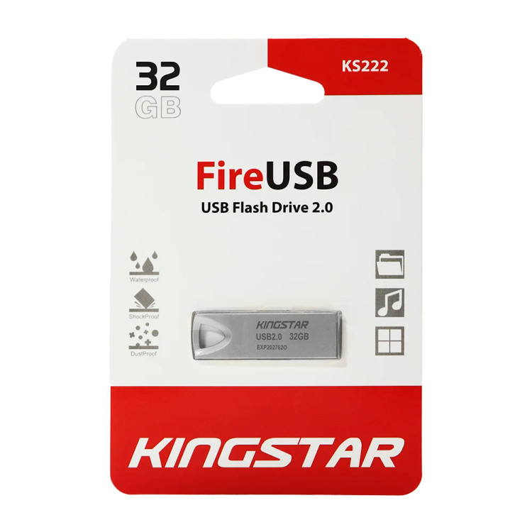 فلش مموری کینگ استار مدل KS222 USB2.0 ظرفیت 32 گیگابایت با پک