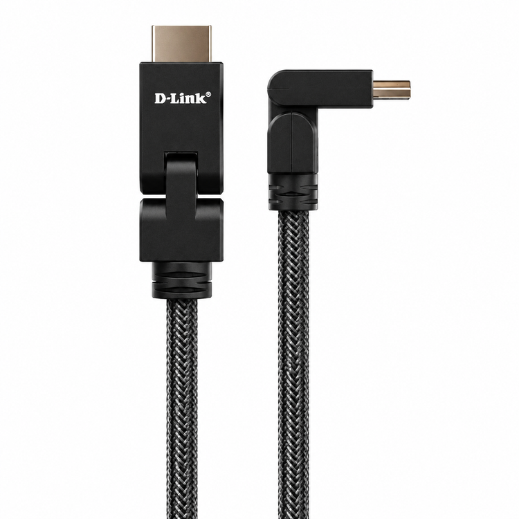 کابل HDMI ورژن 2 دی لینک با قابلیت چرخش 180 درجه کانکتور