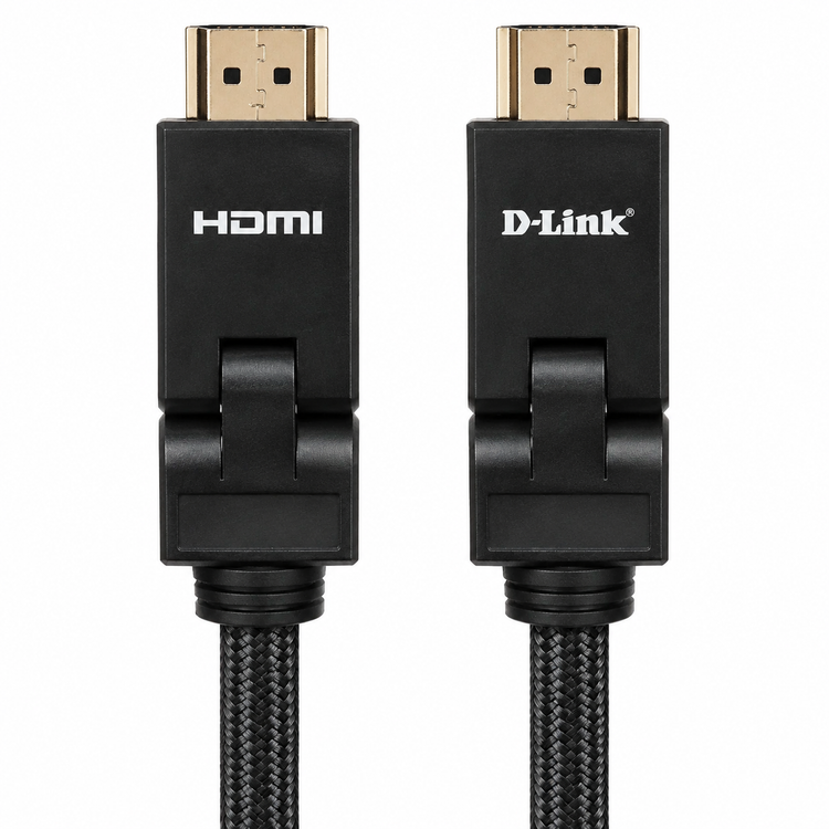 کابل HDMI ورژن 2 دی لینک با قابلیت چرخش 180 درجه کانکتور