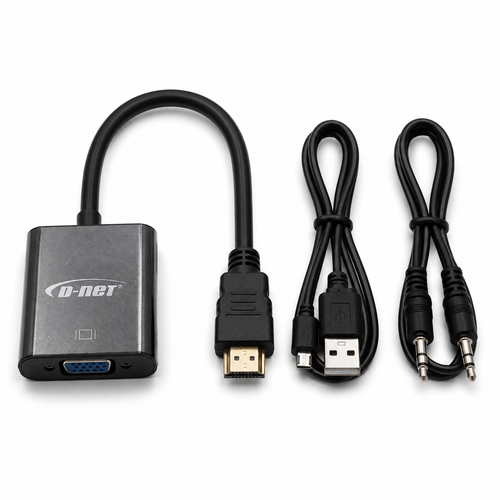 تبدیل HDMI به VGA دی نت مدل DT-403 پاوردار