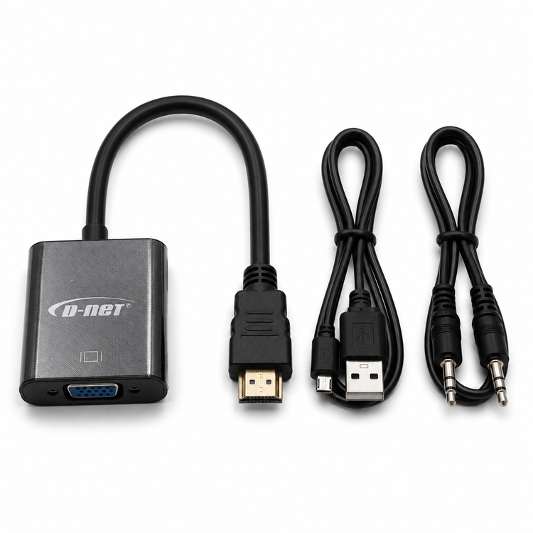 تبدیل HDMI به VGA دی نت مدل DT-403 پاوردار