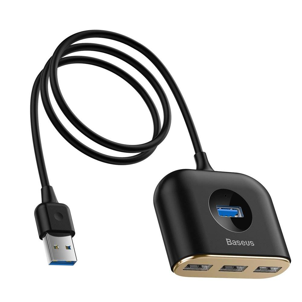 هاب USB چهار پورت بیسوس  مدل Baseus Square Round CAHUB-AY01 با کابل ۱ متری