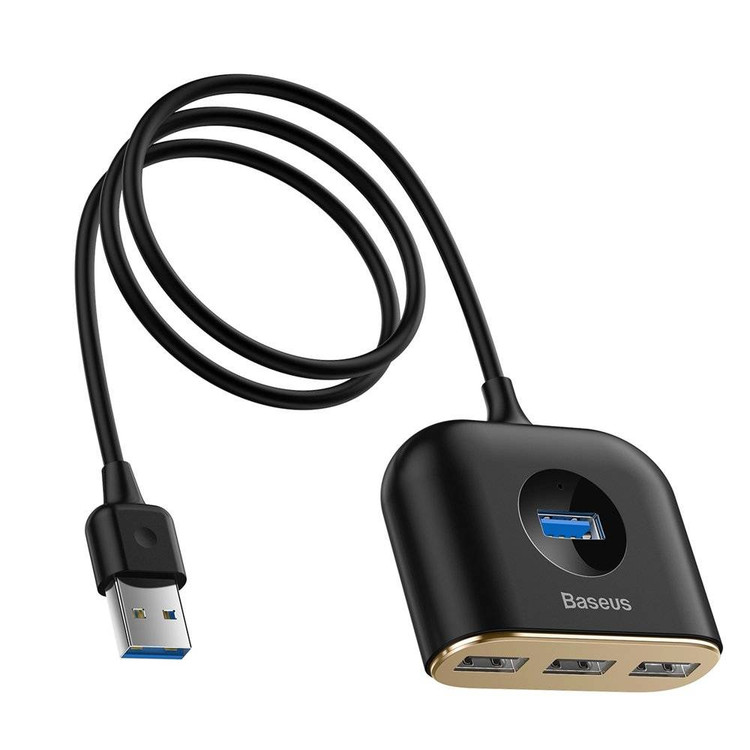 هاب USB چهار پورت بیسوس مدل Baseus Square Round CAHUB-AY01 با کابل ۱ متری