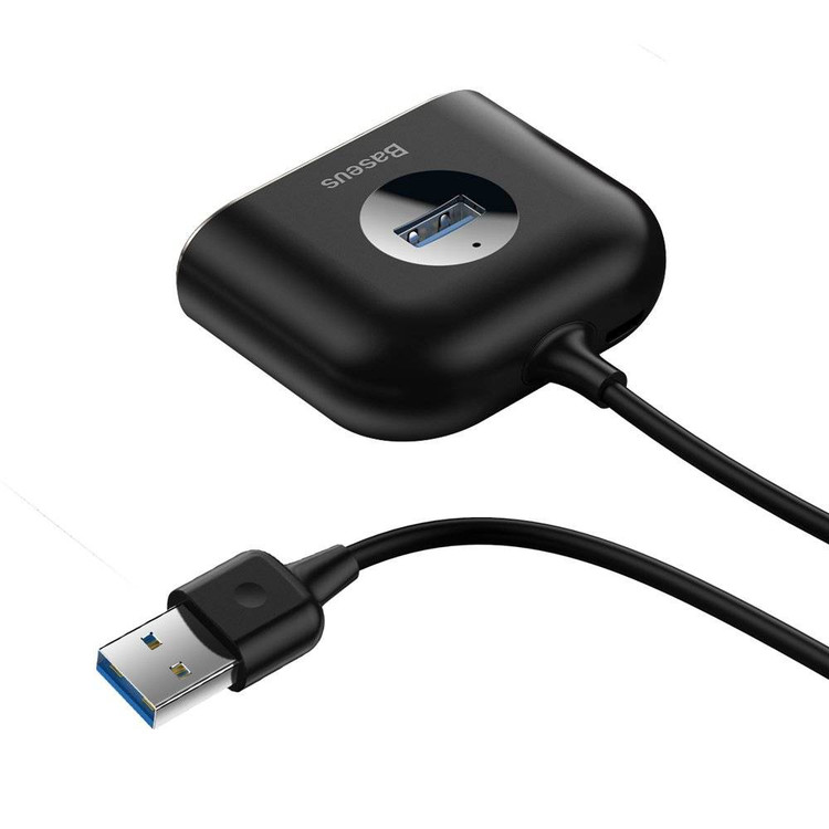 هاب USB چهار پورت بیسوس مدل Baseus Square Round CAHUB-AY01 با کابل ۱ متری