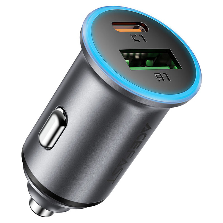شارژر فندکی 65 وات ایس فست ACEFAST B15 (دارای پورت USB-C و USB-A با فناوری فست شارژ PD و QC4+)