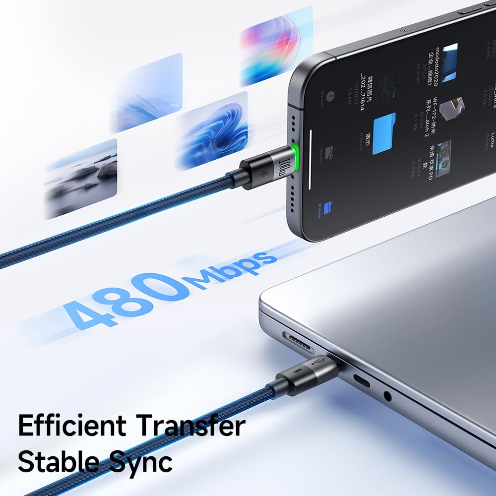 کابل شارژ ۲ به ۱ مکدودو مدل CA-6700 تبدیل Type-C به Type-C و Lightning با توان ۱۰۰ وات و طول ۱.۵ متر