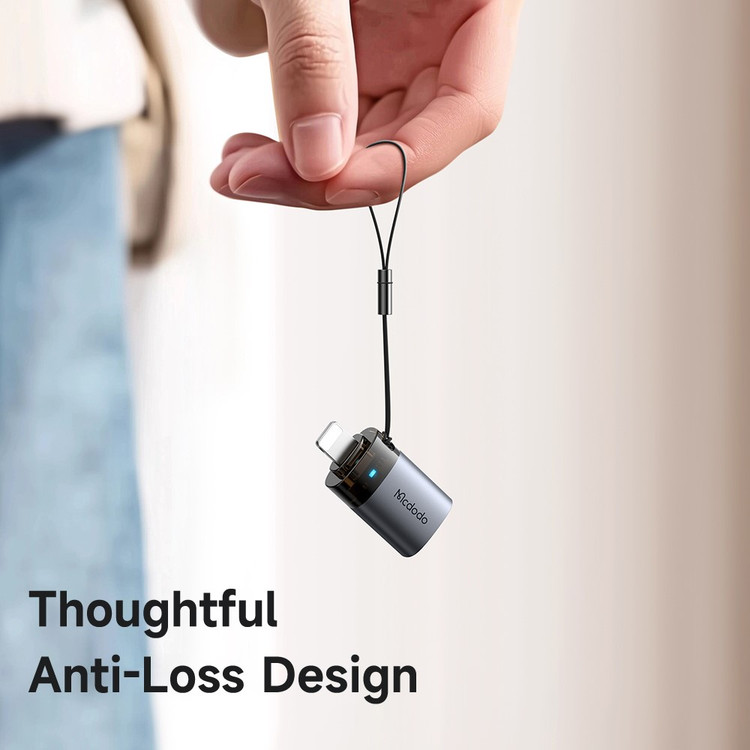 مبدل OTG لایتنینگ به USB مکدودو مدل Mcdodo OT-7390 دارای نشانگر LED و بند آویز