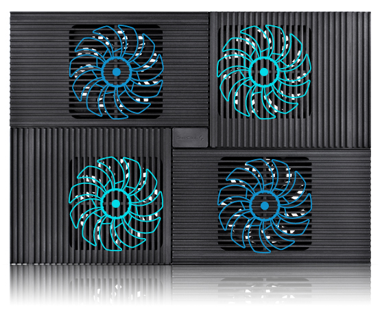 خرید کول پد دیپ‌کول Multi Core X8  بهترین خنک‌کننده آلومینیومی ۴ فن  دیجیتال بیس