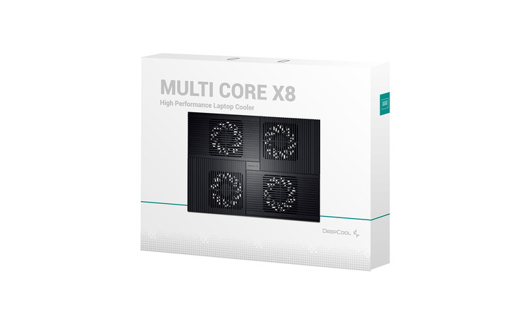 کول پد (خنککننده) لپتاپ دیپکول مدل Multi Core X8 | چهار فن قدرتمند و بدنه آلومینیومی