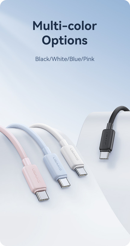 کابل تبدیل USB به Type-C یوسمز مدل US-SJ693 سری KY طول ۲ متر مشکی