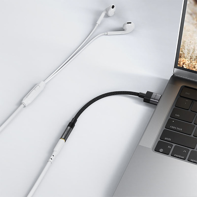 مبدل صوتی USB به جک ۳.۵ میلیمتری اِیس فست (Acefast) مدل J13 | کارت صدا اکسترنال USB-A به AUX مادگی، کیفیت Hi-Fi، پشتیبانی از میکروفون، کابل کنفی ۰.۱۵ متر