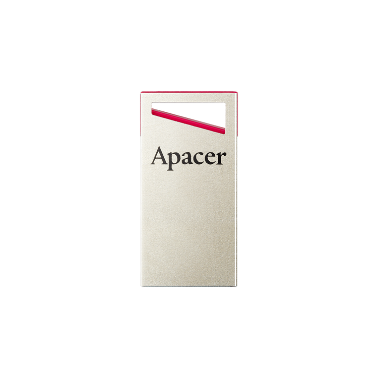 فلش مموری ۶۴ گیگابایت اپیسر (Apacer) مدل AH112 | رابط USB 2.0، بدنه فوقالعاده باریک فلزی، طراحی بدون درپوش (Capless)، فناوری چیپ یکپارچه COB ضد آب و ضربه