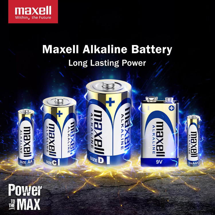 باتری قلمی آلکالاین مکسل (Maxell) مدل LR6 AA بسته ۲ عددی | باتری قلمی ۱.۵ ولت با ماندگاری طولانی (Longer Lasting Power)