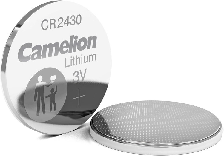 باتری سکهای لیتیومی ۳ ولت کملیون (Camelion) مدل CR2430 | باتری دکمهای باریک با ظرفیت ۲۷۰ میلیآمپر ساعت مناسب ریموت خودرو و ساعت
