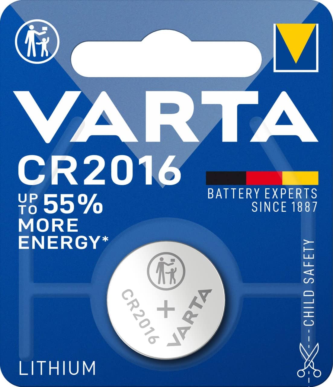 باتری سکه‌ای لیتیومی وارتا (VARTA) مدل CR2016 ولتاژ ۳ ولت