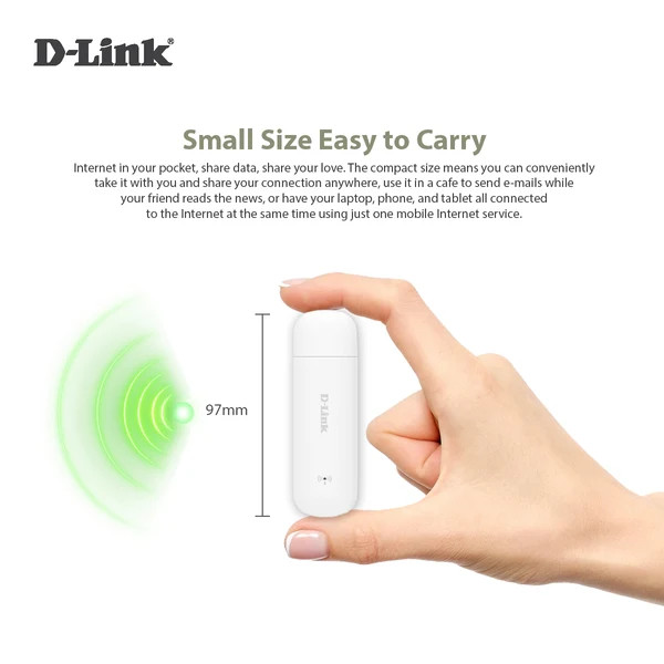 مودم دانگل 4G LTE دیلینک مدل D-Link DWR-910M | مودم روتر بیسیم سیمکارتی USB (وینگل) سرعت 150Mbps، تغذیه 5V پورت USB، مناسب خودرو، پاوربانک و لپتاپ
