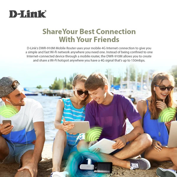 مودم دانگل 4G LTE دیلینک مدل D-Link DWR-910M | مودم روتر بیسیم سیمکارتی USB (وینگل) سرعت 150Mbps، تغذیه 5V پورت USB، مناسب خودرو، پاوربانک و لپتاپ