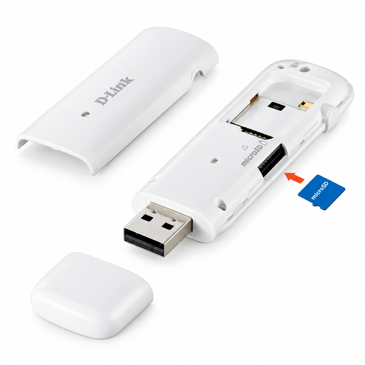 مودم دانگل 4G LTE دیلینک مدل D-Link DWR-910M | مودم روتر بیسیم سیمکارتی USB (وینگل) سرعت 150Mbps، تغذیه 5V پورت USB، مناسب خودرو، پاوربانک و لپتاپ