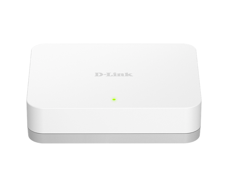 سوییچ شبکه ۵ پورت گیگابیت دیلینک (D-Link) مدل DGS-1005A | سوییچ دسکتاپ غیرمدیریتی 10/100/1000Mbps با ظرفیت سوییچینگ 10Gbps، بدنه بیصدا Fanless و فناوری کاهش مصرف D-Link Green