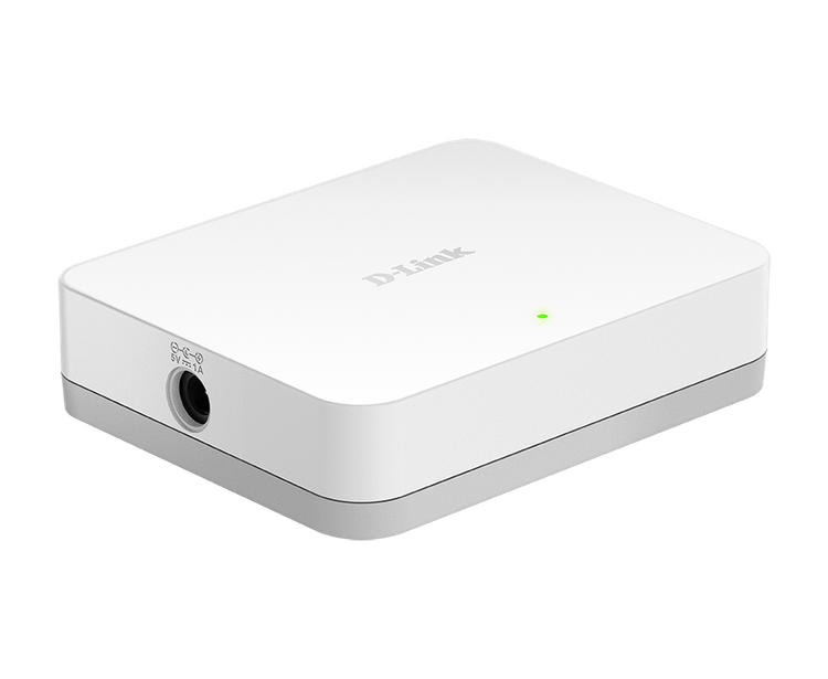 سوییچ شبکه ۵ پورت گیگابیت دیلینک (D-Link) مدل DGS-1005A | سوییچ دسکتاپ غیرمدیریتی 10/100/1000Mbps با ظرفیت سوییچینگ 10Gbps، بدنه بیصدا Fanless و فناوری کاهش مصرف D-Link Green