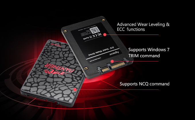 اس اس دی اینترنال ۲.۵ اینچ اپیسر مدل Apacer AS350 PANTHER ظرفیت ۲۵۶ گیگابایت رابط SATA III